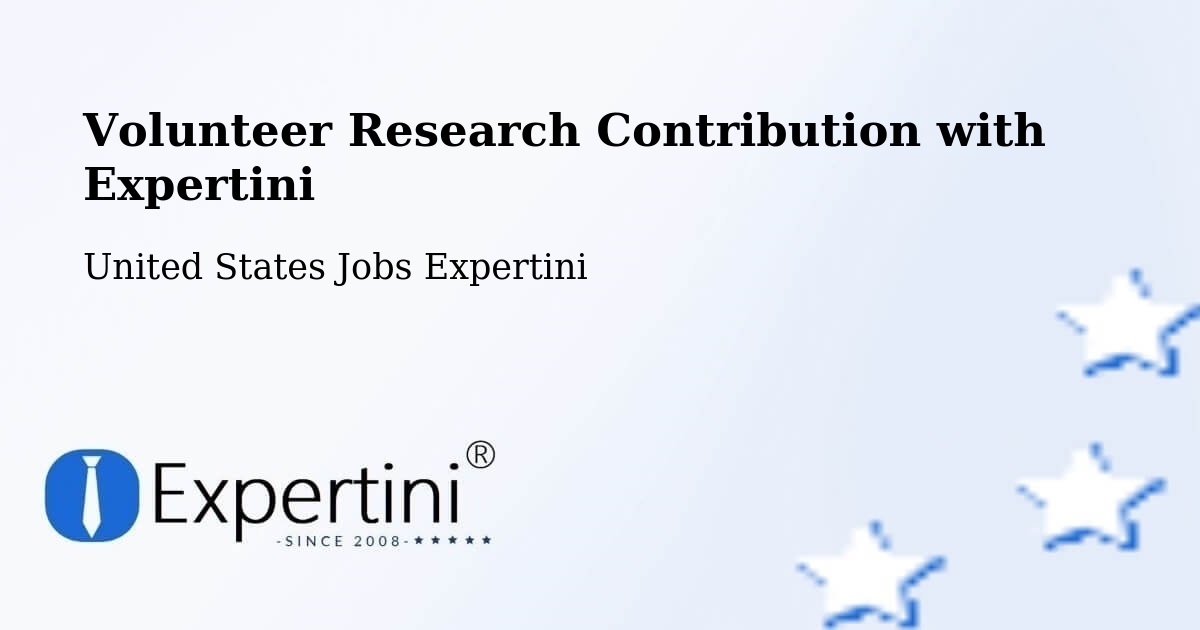 Volunteer Research Contribution Program – Clovis - United States Jobs Expertini
